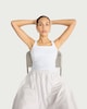 image 2 of F&F Polyamide Scoop Neck Vest in White
