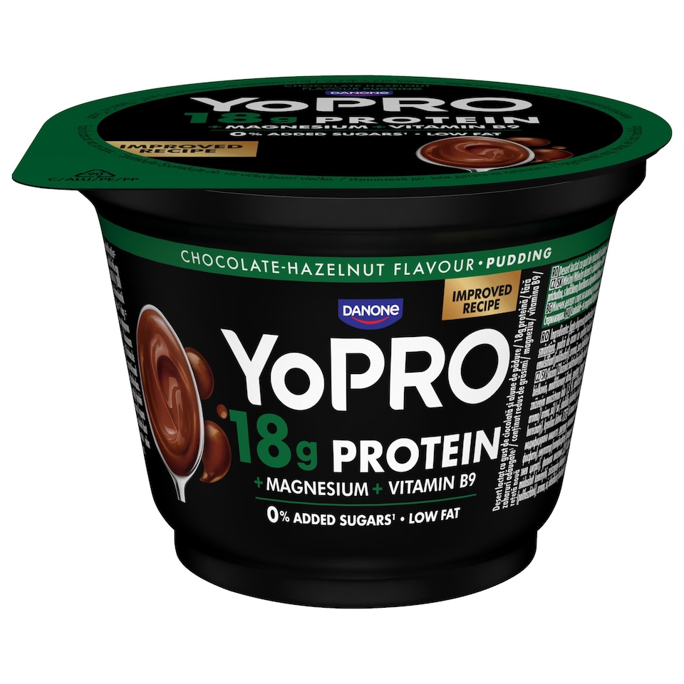 YoPRO Protein puding s čokoládovo-lískooříškovou příchutí 180g