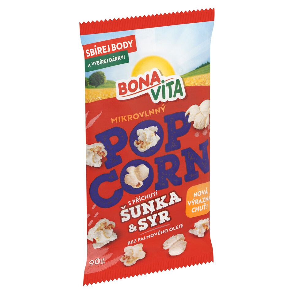 obrázok 1 z Bona Vita Popcorn s príchuťou šunka & syr 90 g