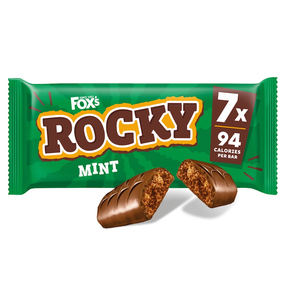 image 1 of Fox's Rocky Mint Milk Chocolate Biscuit Bars 7 x 19.75g