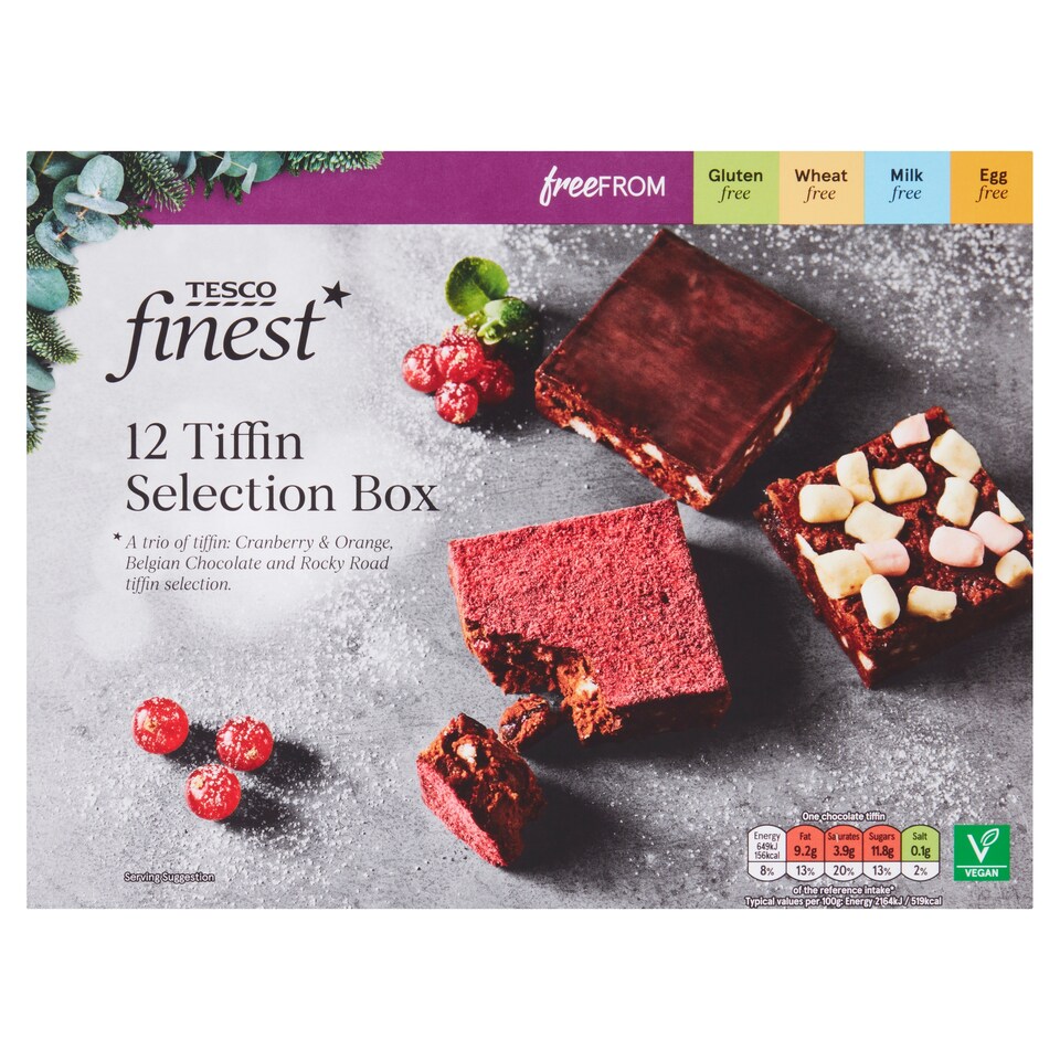 Tesco Finest Free From 12 Tiffin Selection Box