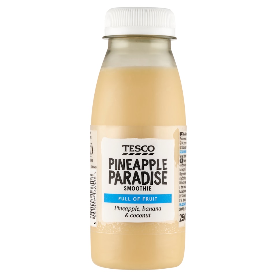 Tesco Pineapple Paradise Smoothie Fruit Drink with Pineapple, Banana & Coconut 250 ml