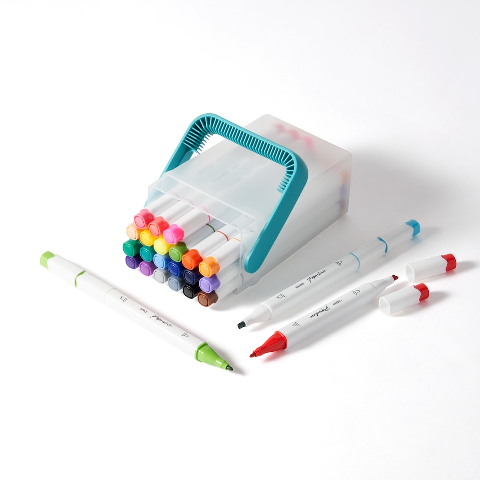 image 1 of Paperchase 24 Dual End Bright Marker Pens