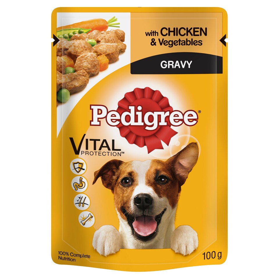 Pedigree Meaty Gravy Chicken And Vegetable 100G