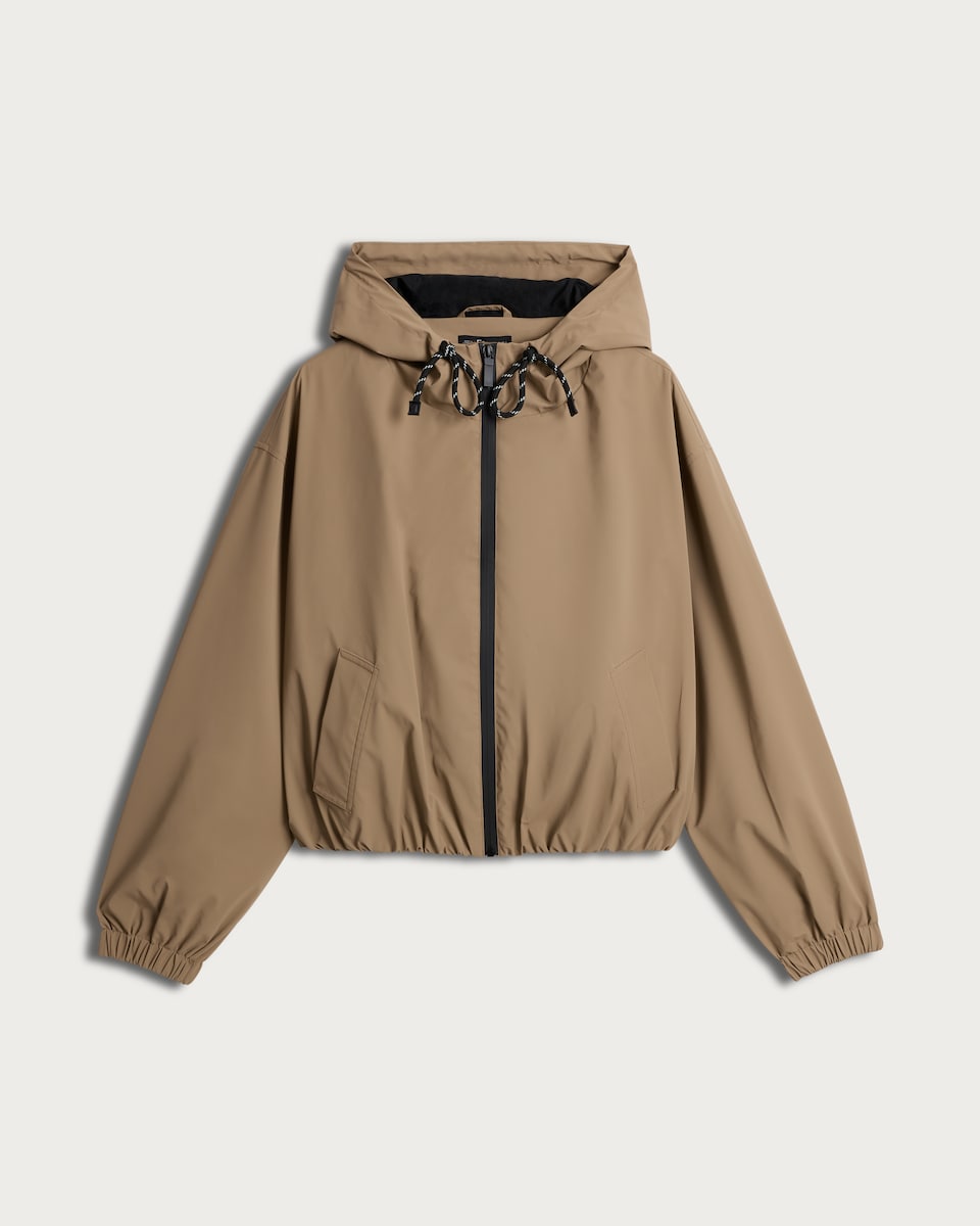 image 1 of F&F Hooded Zip Up Jacket in Brown