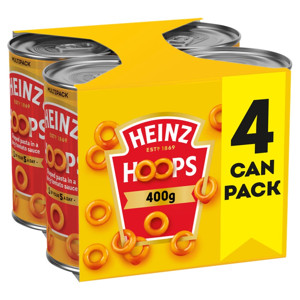 Heinz Hoops In Tomato Sauce 4 x 400g