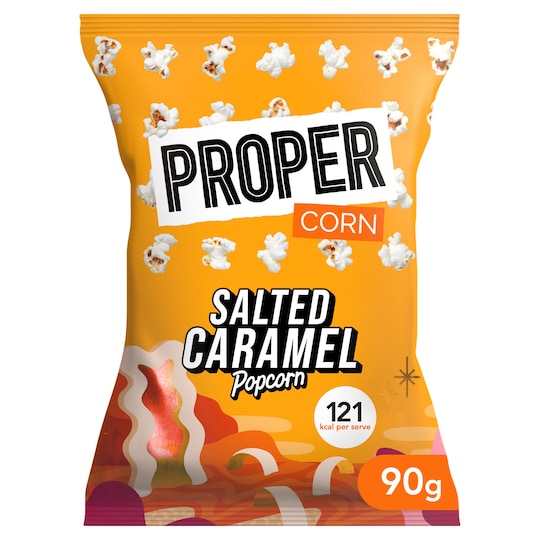 Proper Corn Salted Caramel Popcorn 90G Tesco Groceries
