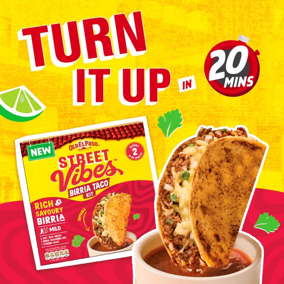 image 1 of Old El Paso Street Vibes Birria Soft Taco Kit 257g