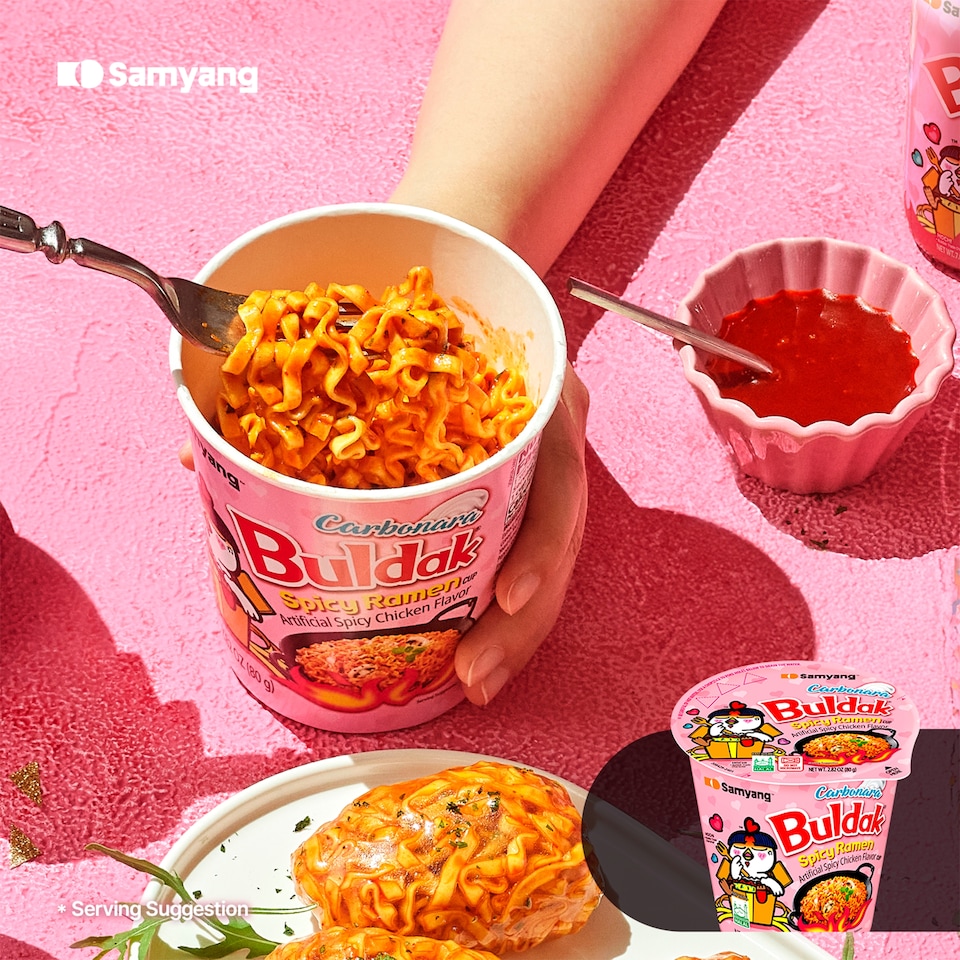 image 1 of Buldak Carbonara Spicy Ramen Cup 80g