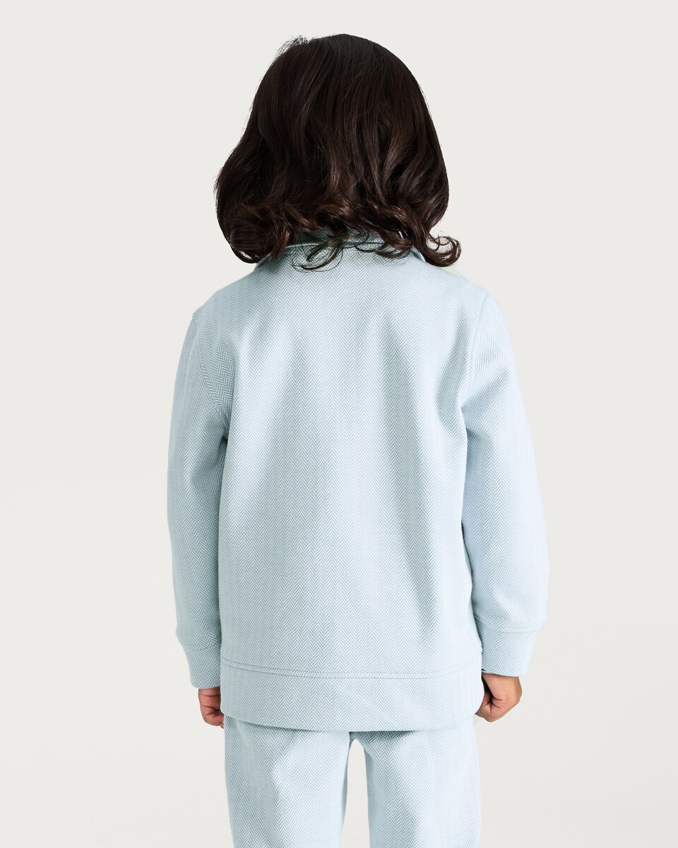 image 1 of F&F Boys 2-Piece Cotton Rich Awesome Times T-Shirt and Shacket Set in Blue