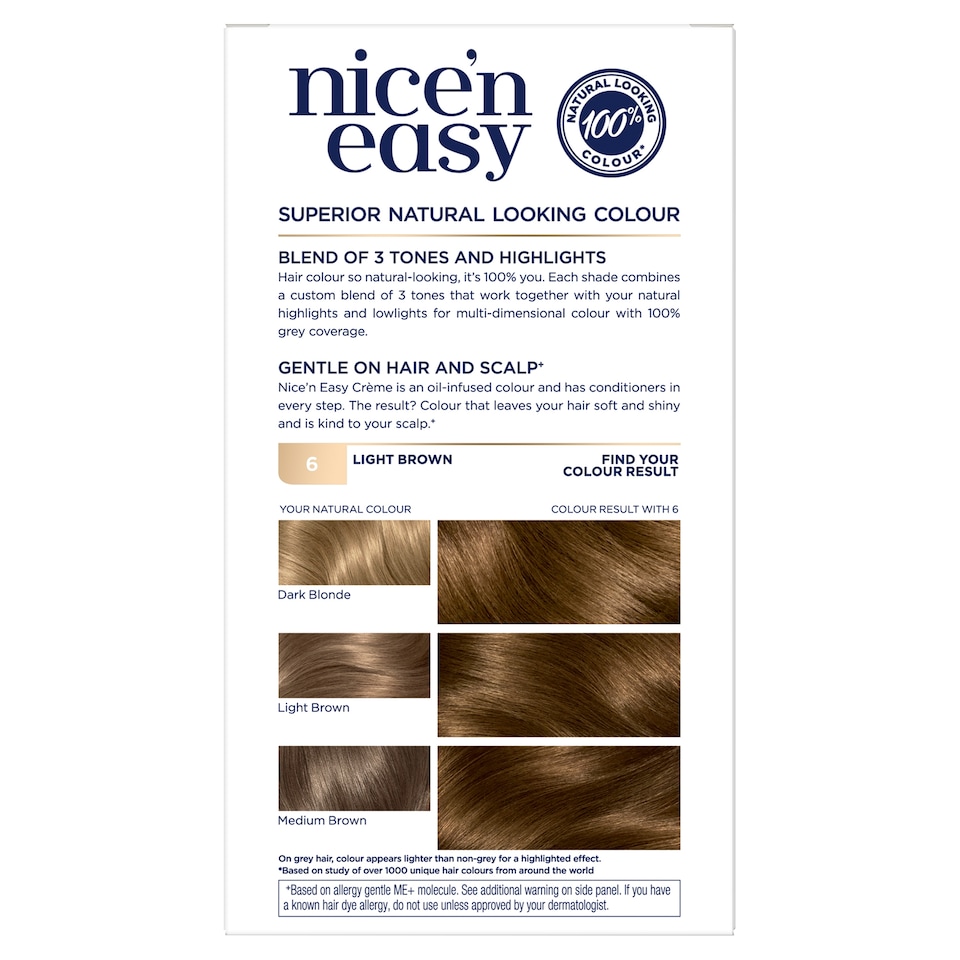 image 1 of Clairol Nice ‘N Easy Light Brown 6 Hair Dye