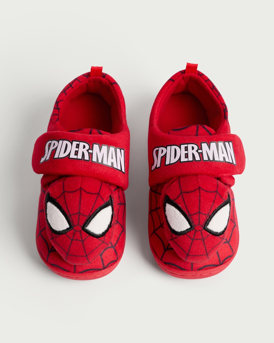 image 1 of Marvel Spider-Man Cupsole Slippers in Red
