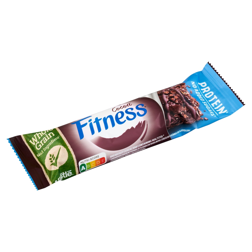 Nestlé Fitness Multigrain Protein Cocoa kakaós ízű gabonapehely-szelet édesítőszerrel 20 g 1. kép