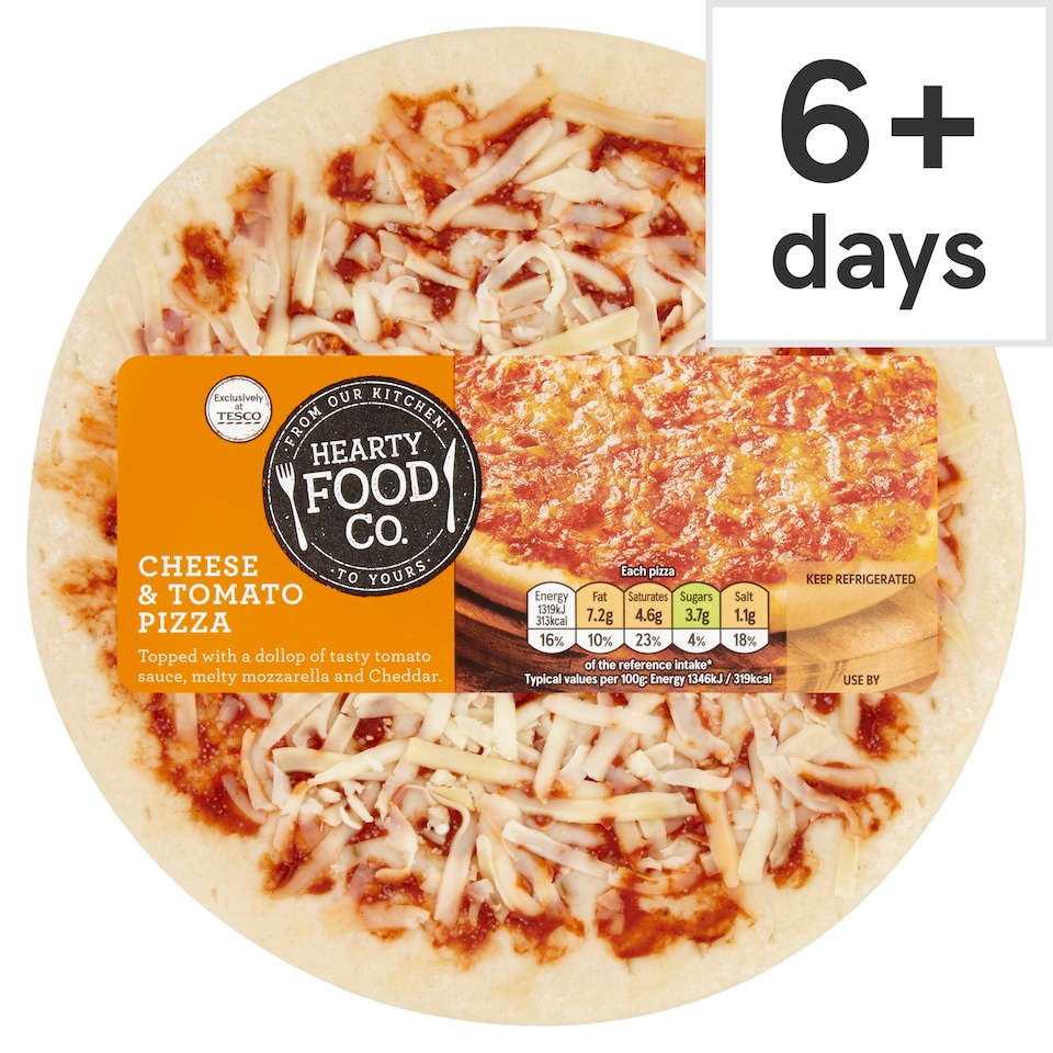 Hearty Food Co. Cheese & Tomato Pizza 114G