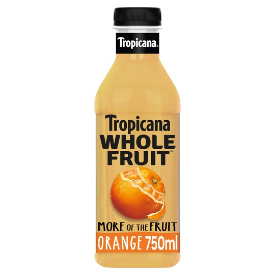 Tropicana Whole Fruit Orange Juice 750Ml Tesco Groceries