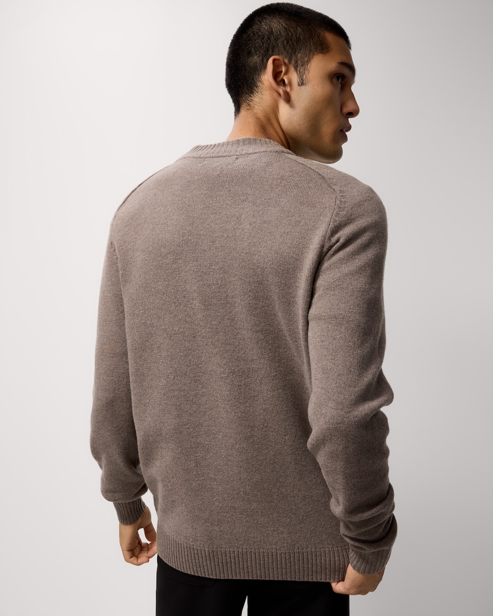 image 1 of F&F Lambswool Crew Neck Jumper in Neutral