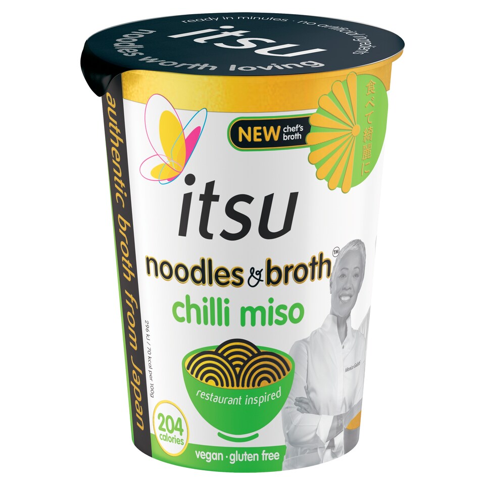 itsu chilli miso instant noodles & broth pot 65g
