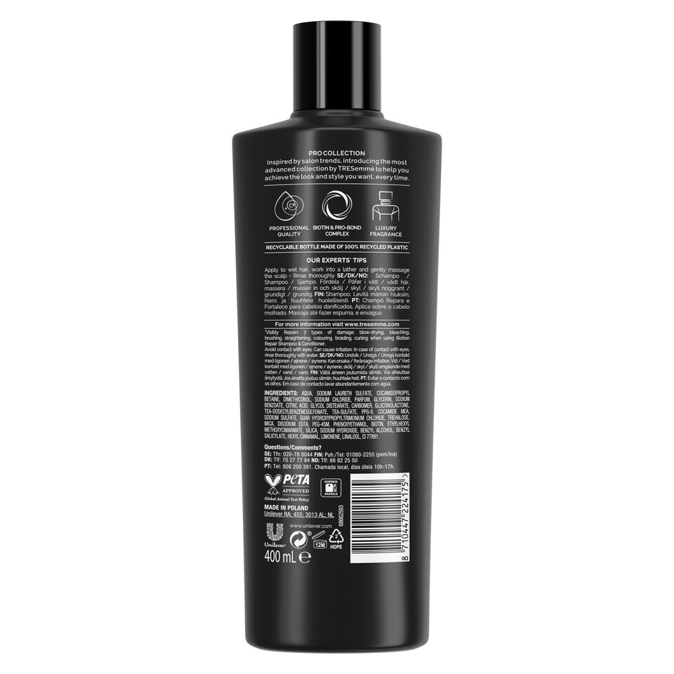 image 1 of Tresemme Biotin Plus Repair 7 Shampoo 400Ml