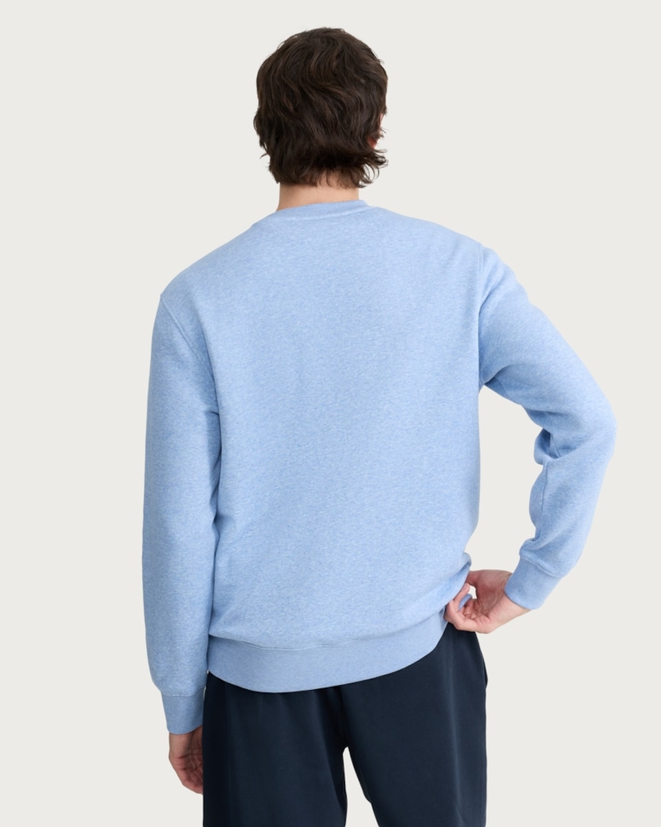 image 1 of F&F Active EVERYHOUR Cotton Rich Crew Neck Sweatshirt in Blue