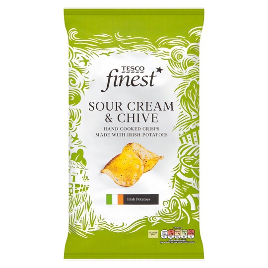 Tesco Finest Sour Cream And Chive Crisps 150G