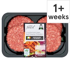 Tesco Finest 4 Irish Angus Beef Quarter Pounders 454G
