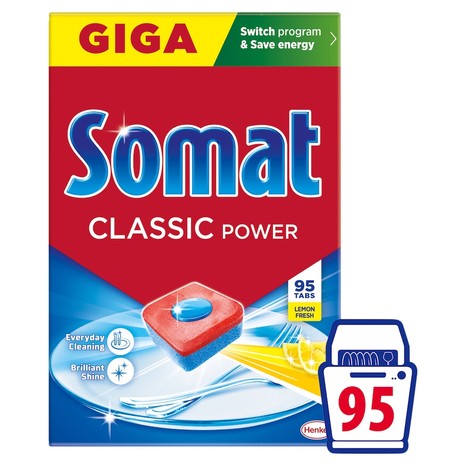 Somat Classic Power Lemon Dishwasher Tablets 95 pcs 1577 g