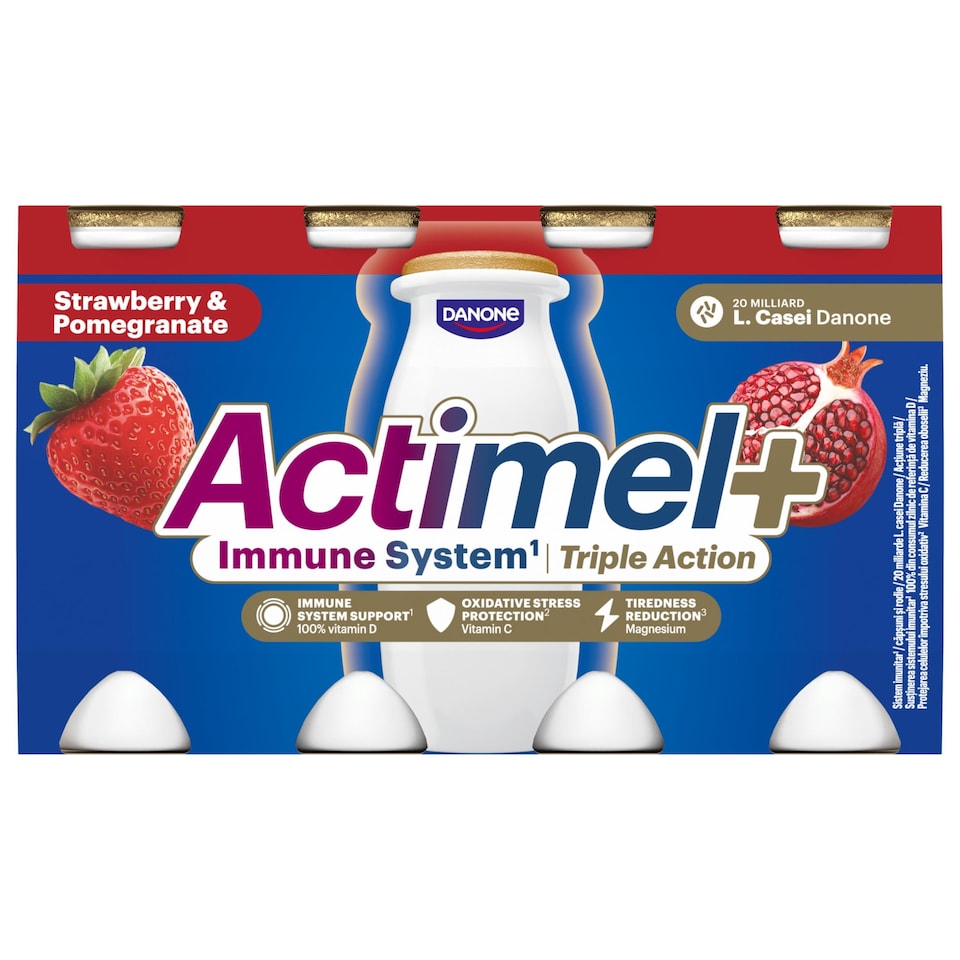 obrázok 1 z ACTIMEL Triple Action Jahoda - Granátové jablko 8x100g