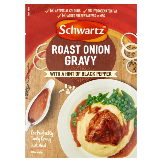 Schwartz Classic Roast Onion Gravy Mix 27G Tesco Groceries