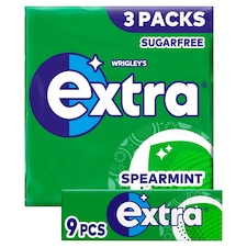 Wrigley's Extra Spearmint Gum Sugar Free 3 X 12.6G