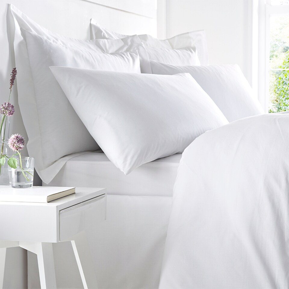  West Park White 100% Cotton Pillowcase Pair
