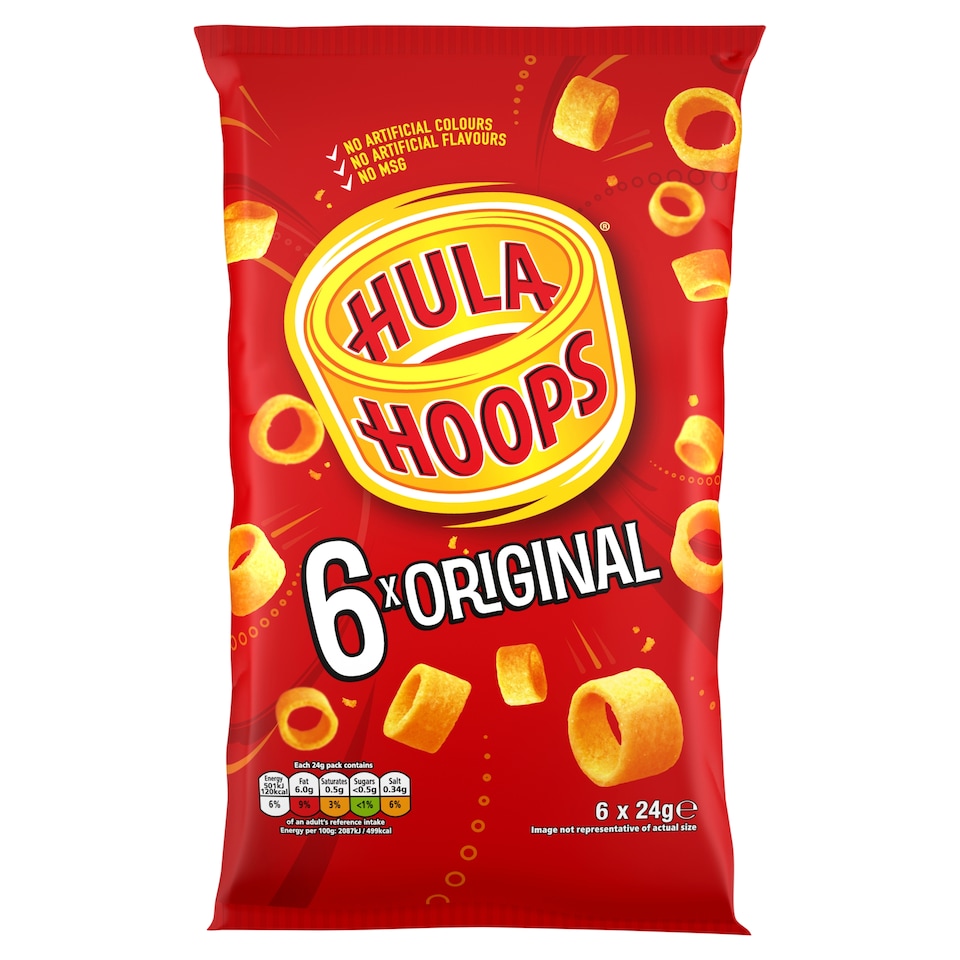 Hula Hoops Original Multipack Crisps 6x24g