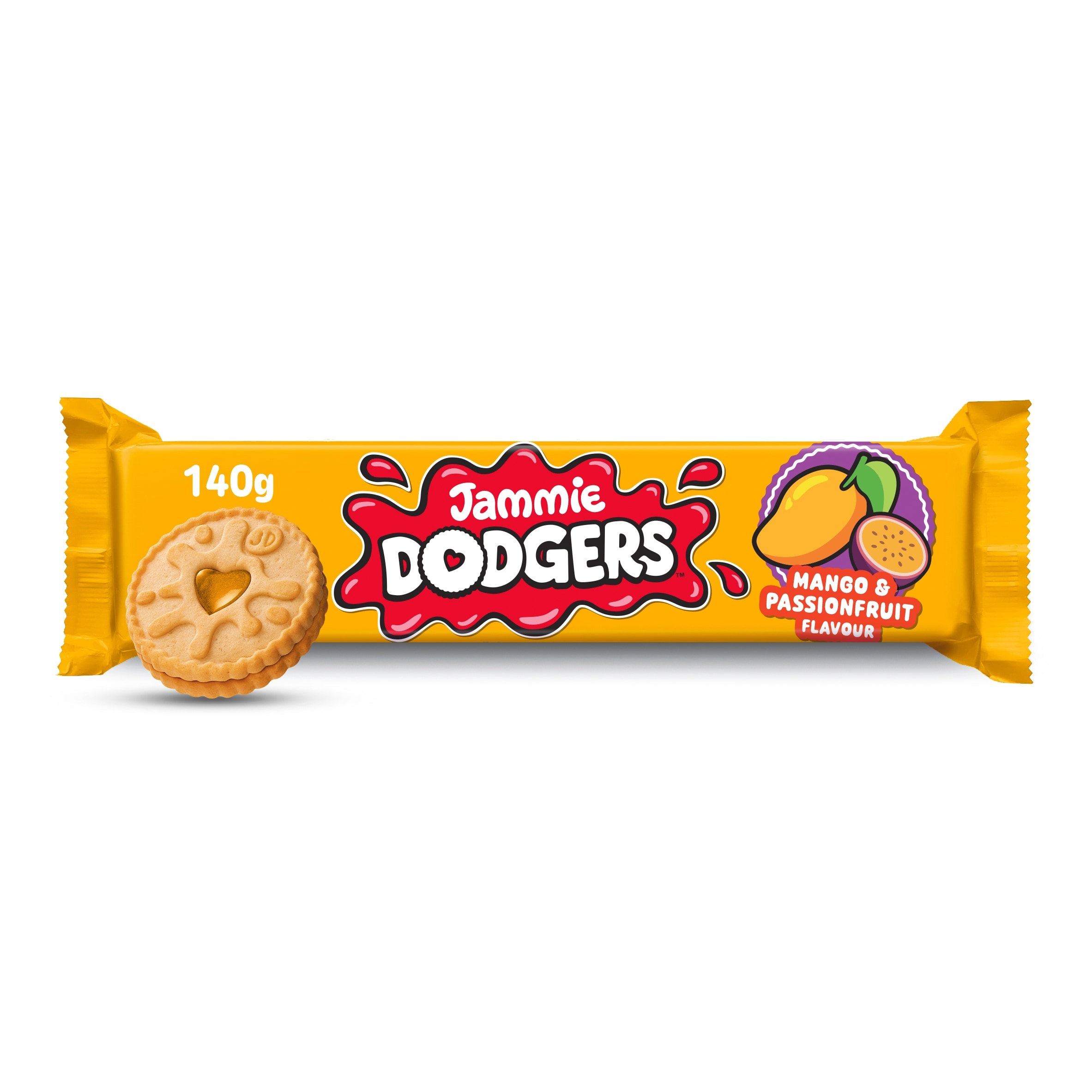Jammie Dodgers Mango & Passion Fruit Flavour Biscuits 140g - Tesco