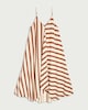 image 4 of F&F Striped Hanky Hem Maxi Dress in Multi Brown