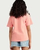 image 3 of F&F Girls Pure Cotton Saint Tropez Slogan T-Shirt in Coral