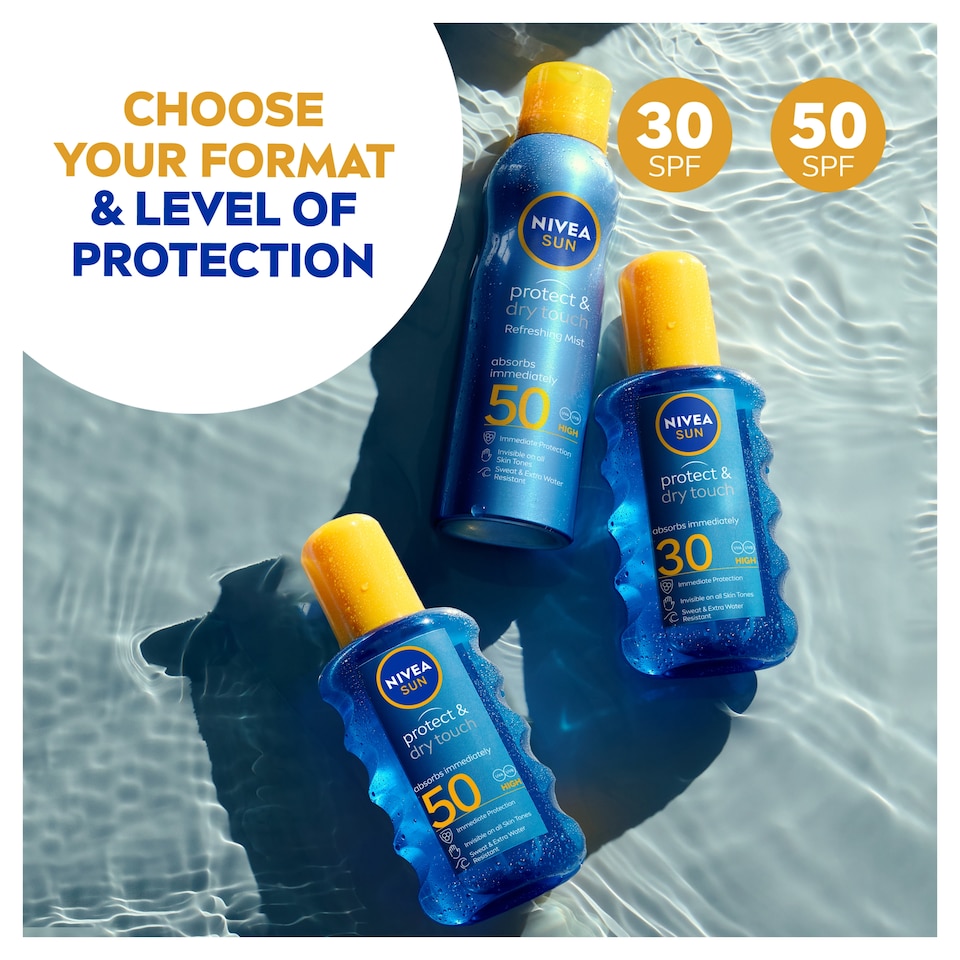 image 1 of NIVEA SUN Protect & Moisture Sun Cream Spray SPF50+ 200ml