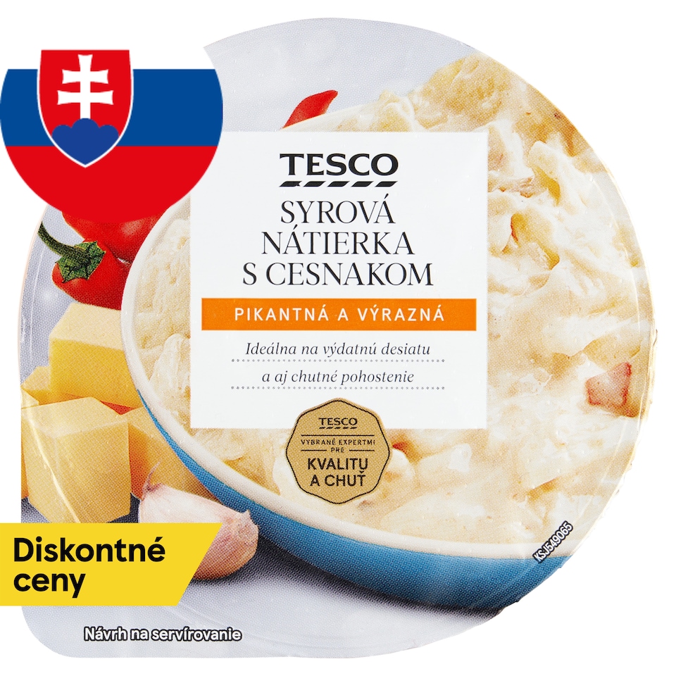Tesco Cheese Spread with Garlic 135 g