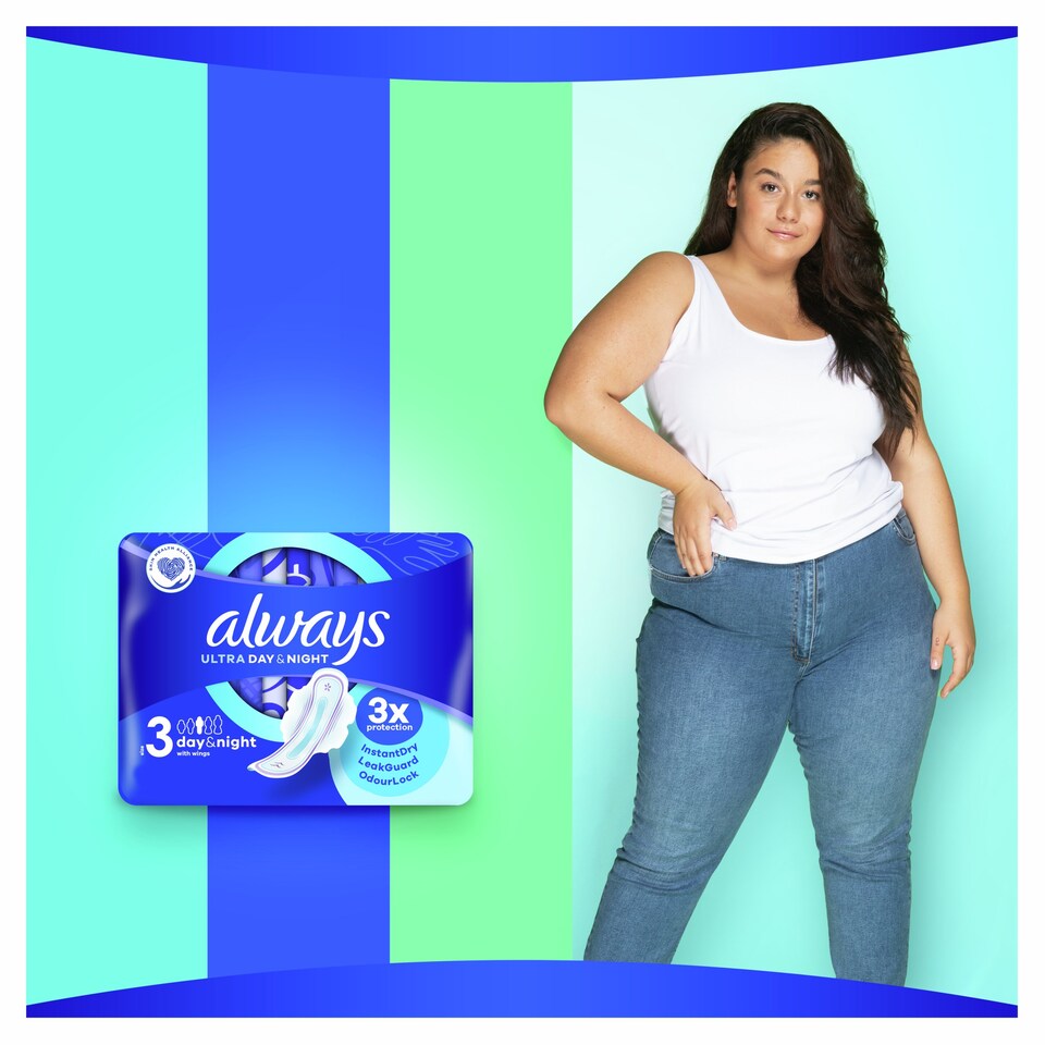 image 1 of Always Ultra Night Size 3 Sanitary Towels With Wings 10