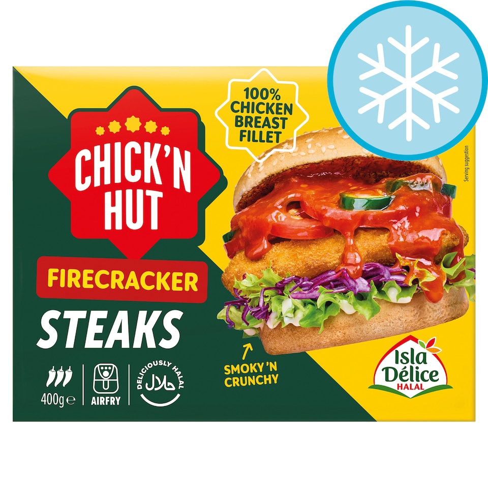 Isla Delice Halal Chick'n Hut Firecracker Chicken Steaks 400g