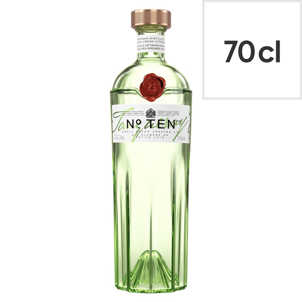 Tanqueray No. Ten Batch Distilled Gin Bottle 47.3% Vol 70cl