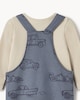 image 4 of F&F Baby 2-Piece Cotton Rich Dungaree Set in Blue