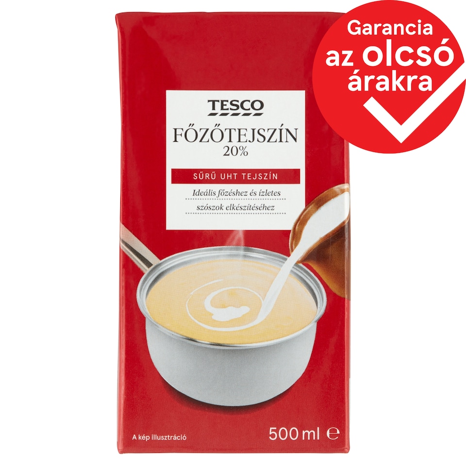 Tesco UHT főzőtejszín 20% 500 ml