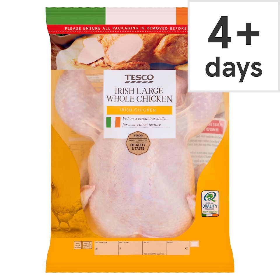 Tesco Irish Large Whole Chicken 2Kg
