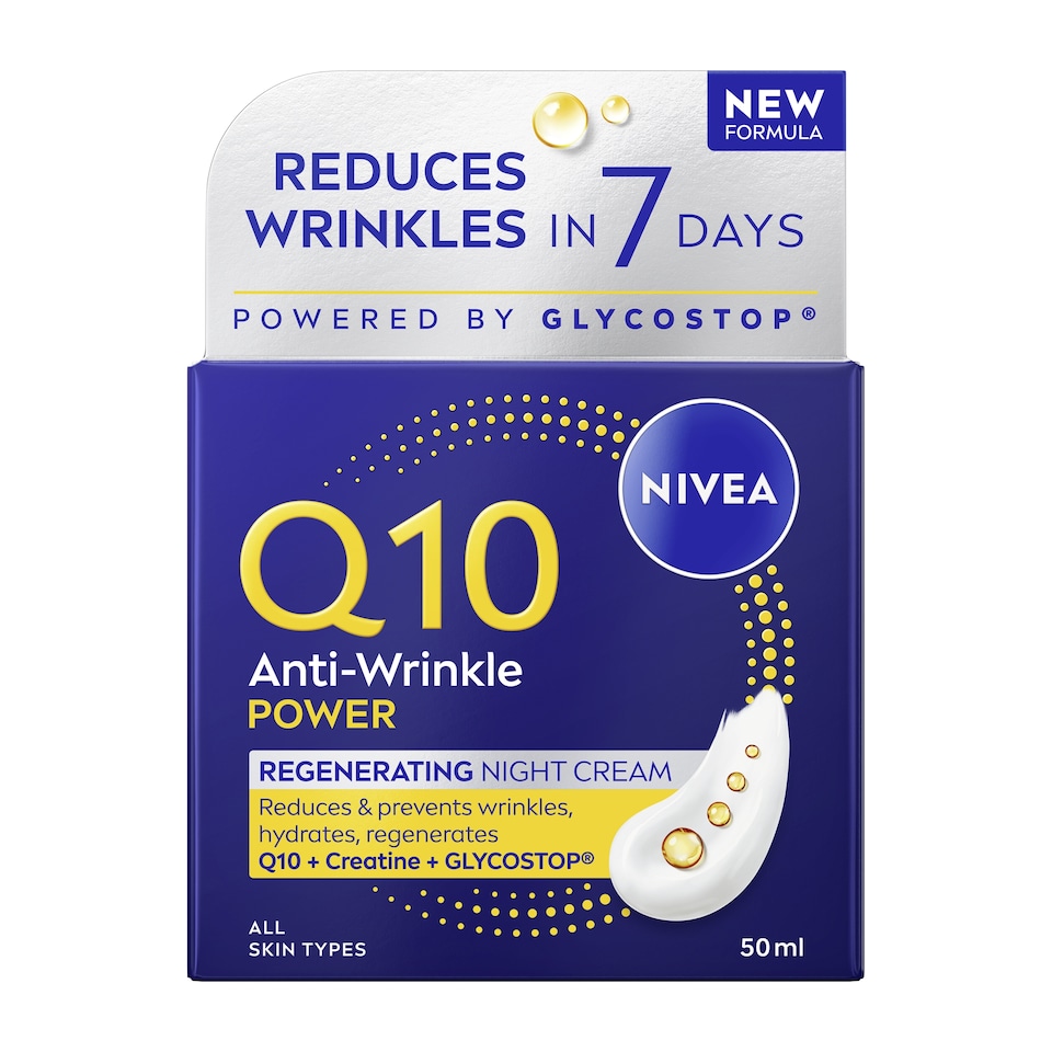 NIVEA Q10 Power Anti-Wrinkle Night Cream Moisturiser 50ml