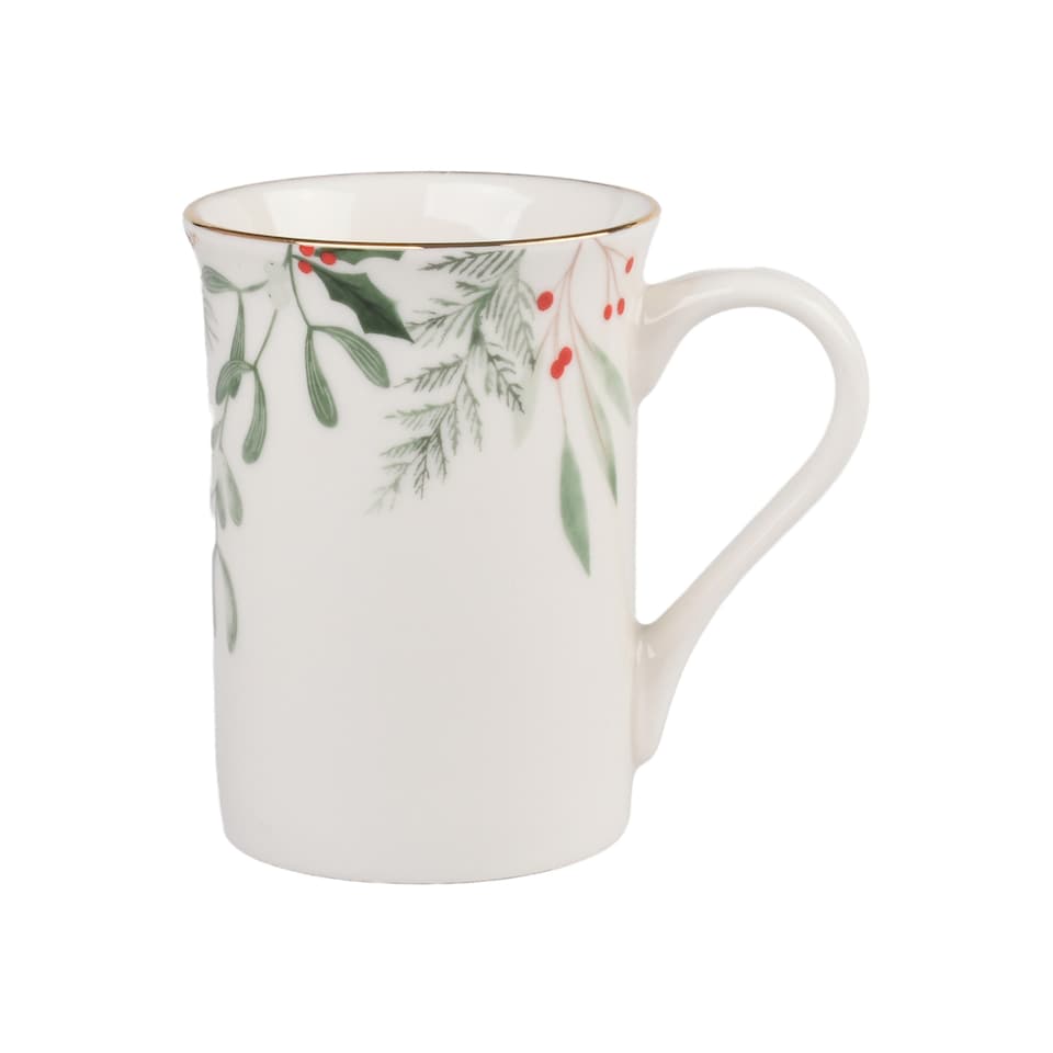 F&F Home Christmas Foliage Fine China Mug
