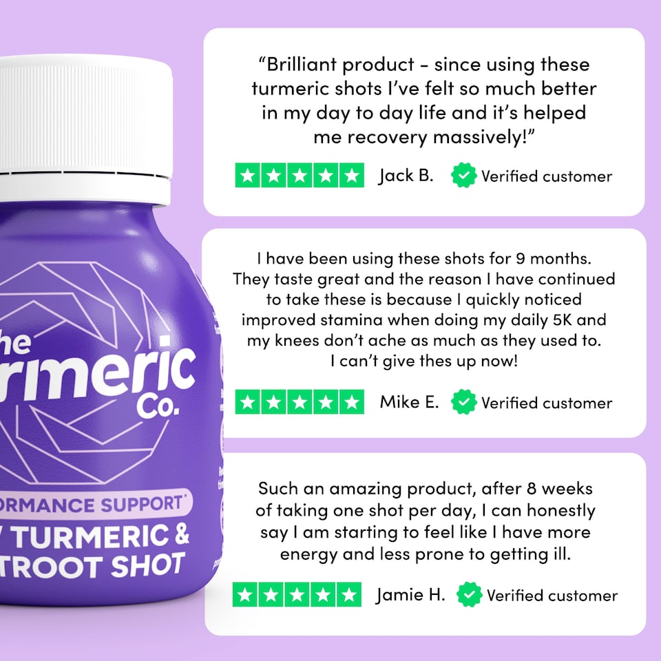 image 1 of The Turmeric Co Raw Turmeric Beetroot 60ml x 3 pack