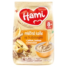 Hami mliečna kaša so 7 obilninami s jablkom, banánom a pomarančom 210 g