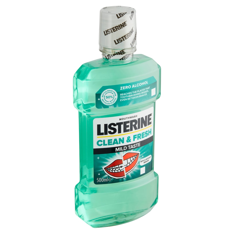 Listerine Clean & Fresh Mild Taste Mouthwash 500ml