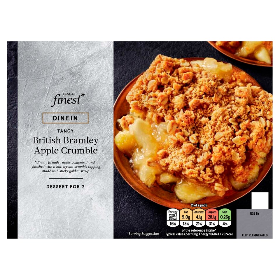 Tesco Finest British Bramley Apple Crumble 250g