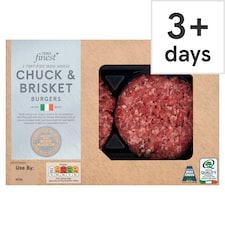 Tesco Finest 2 Certified Irish Angus Chuck and Brisket Burger 454g