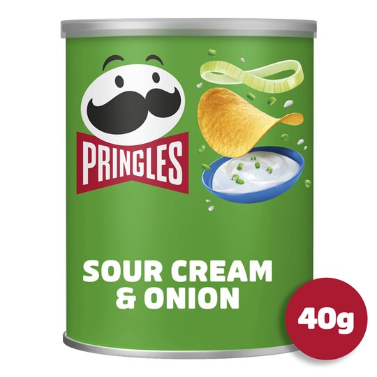 Pringles Sour Cream & Onion 40G Tesco Groceries